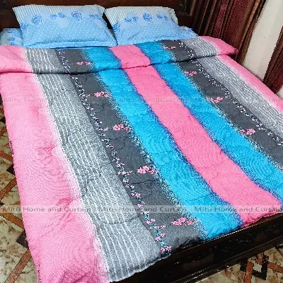 Buy Comforter for Winter King size Exclusive Comforter with Full Cotton fabric (2.6-3kg) 84*90 inch European cube style (1pcs Box) White , Red , Pink , Blue at Best Price In Bangladesh