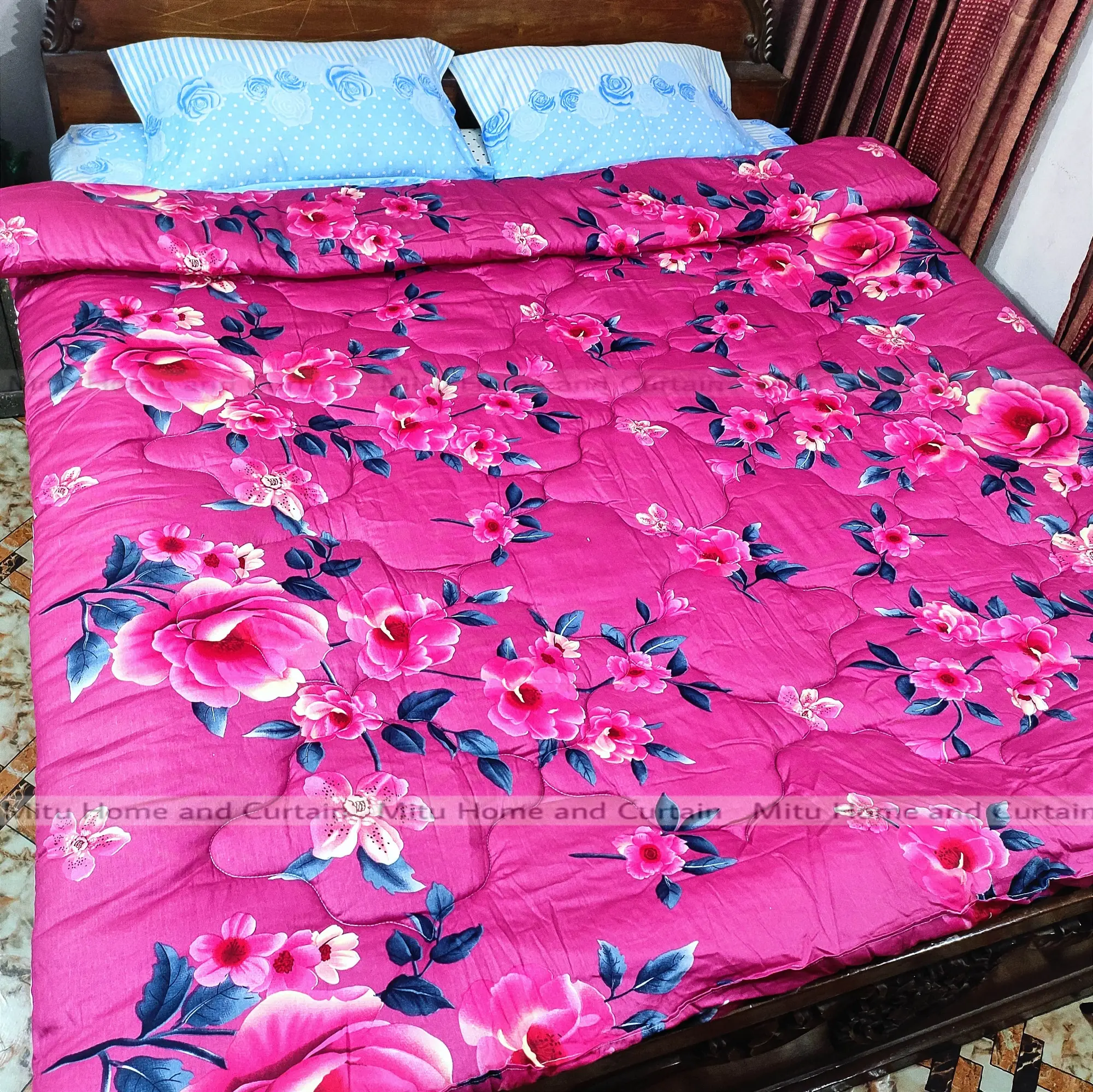 Buy Comforter for Winter King size Exclusive Comforter with Primium twill cotton fabric (3kg+) 84*90 inch European cube style (1pcs Box) White , Red , Pink , Blue at Best Price In Bangladesh