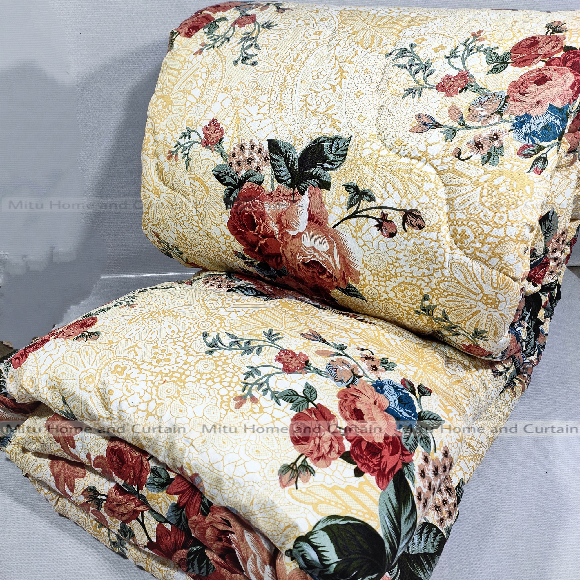 Buy Comforter for Winter King size Exclusive Comforter with Primium twill cotton fabric (3kg+) 84*90 inch European cube style (1pcs Box) White , Red , Pink , Blue  at Best Price In Bangladesh