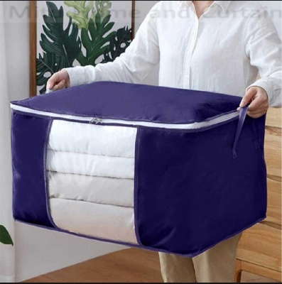 Buy XL Size Winter Cloths Storage Organizer Bags. Quilt Storage Bag, Cloth Organizer, Winter Wardrobe Storage OrganizerAsh , Navy blue  at Best Prices  in Bangladesh 