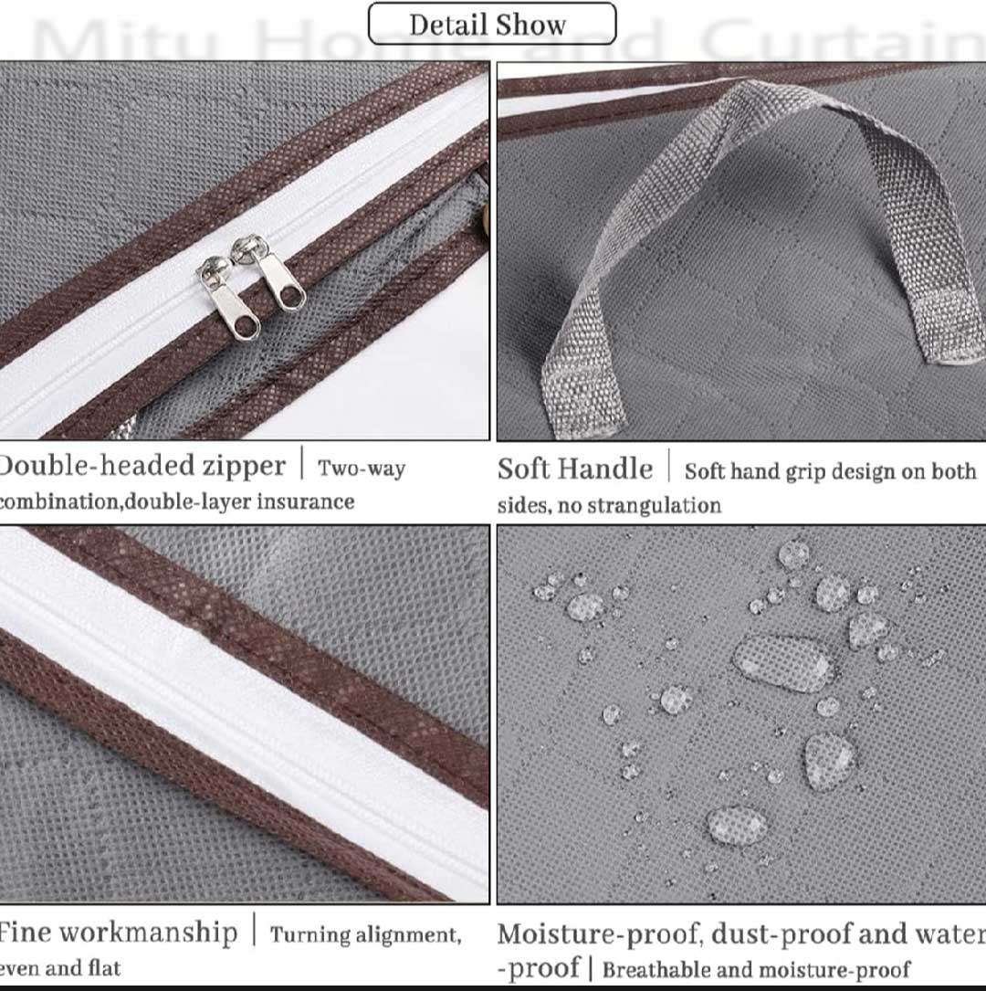 Buy XL Size Winter Cloths Storage Organizer Bags. Quilt Storage Bag, Cloth Organizer, Winter Wardrobe Storage OrganizerAsh , Navy blue  at Best Prices  in Bangladesh 