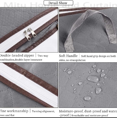 Buy XL Size Winter Cloths Storage Organizer Bags. Quilt Storage Bag, Cloth Organizer, Winter Wardrobe Storage OrganizerAsh , Navy blue  at Best Prices  in Bangladesh 