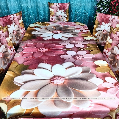 Buy Table Cover 3D print Dining Table Cover Digital new Table cover with 6pc matching chair cover full 7 pcs set Blue , Pink , Golden , White at Best Price In Bangladesh