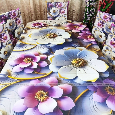 Buy Table Cover 3D print Dining Table Cover Digital new Table cover with 6pc matching chair cover full 7 pcs set Blue , Pink , Golden , White at Best Price In Bangladesh