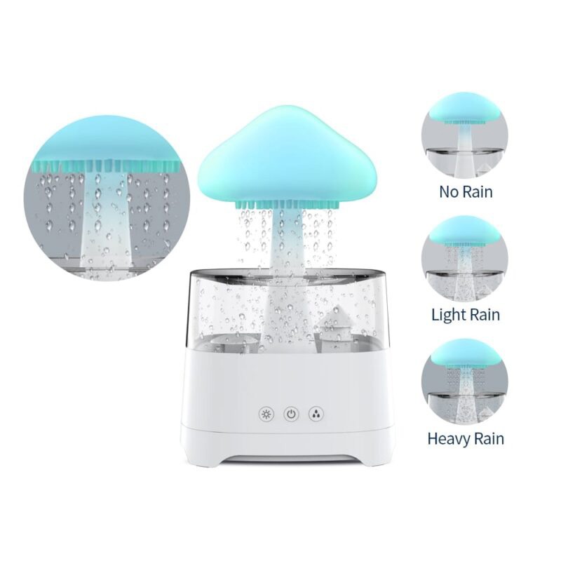 Buy 5 IN 1 Bluetooth Speaker Rain Cloud Humidifier, Switchable 7 Colors, 450ml Capacity Super Quiet, Intelligent Anti-Dry Function  at Best Price In Bangladesh