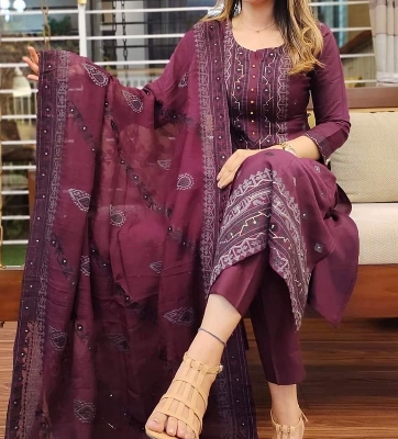 Buy  Skin Print Cotton Unatixhwd 3 Piece 3P-N19 at Best Price In Bangladesh