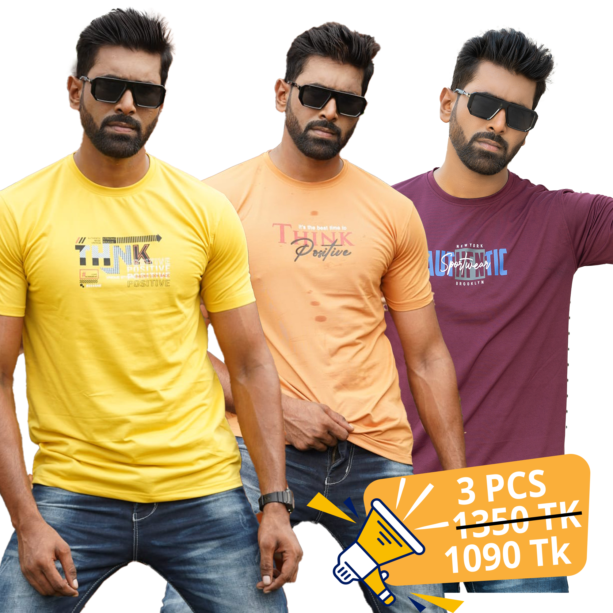 Buy  Half Sleeve T-Shirt Combo at Best in Bangladesh
