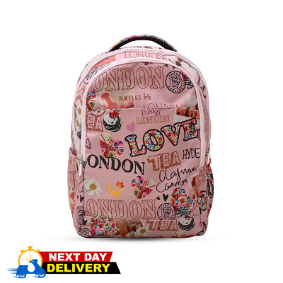 Picture of Travello Kity School Bag Made With Durable Polyester multicolor Fabric-London Orchid