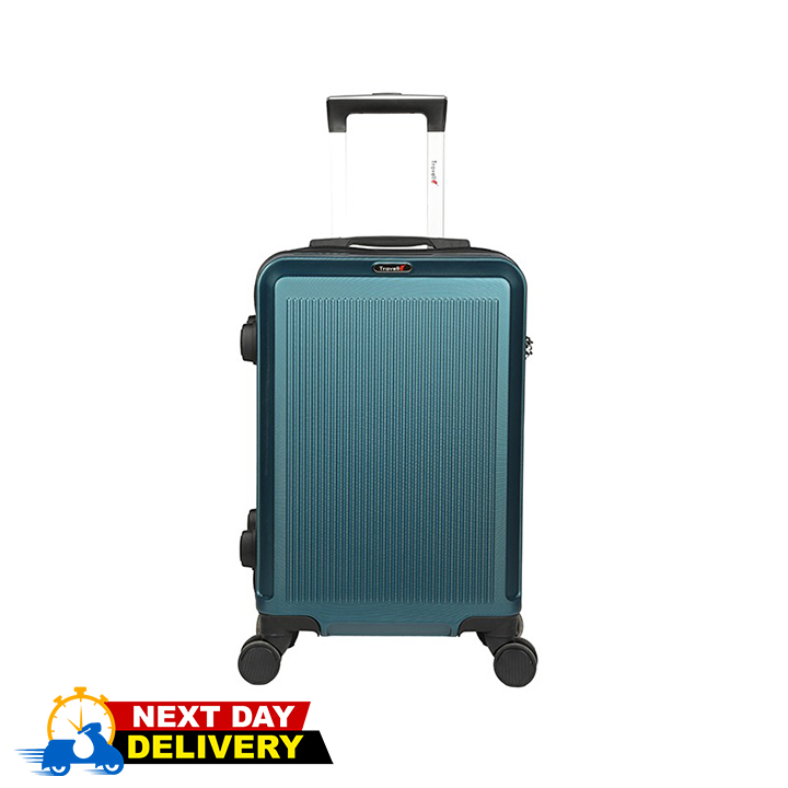 Picture of Travello 20 Inch Royal Zipper Unbreakable Body More Capacity Water Resistant Aluminum Luggage- Trolley Green