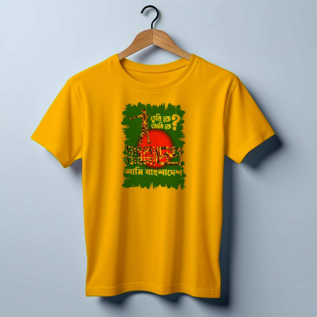 Buy  Jersey Fabrics tumi k ami k-Bangladesh T-Shirt   at Best in Bangladesh