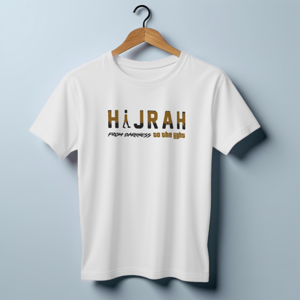 Buy Jersey Fabrics HIJRAH from darkness to the Light T-Shirt   at Best in Bangladesh