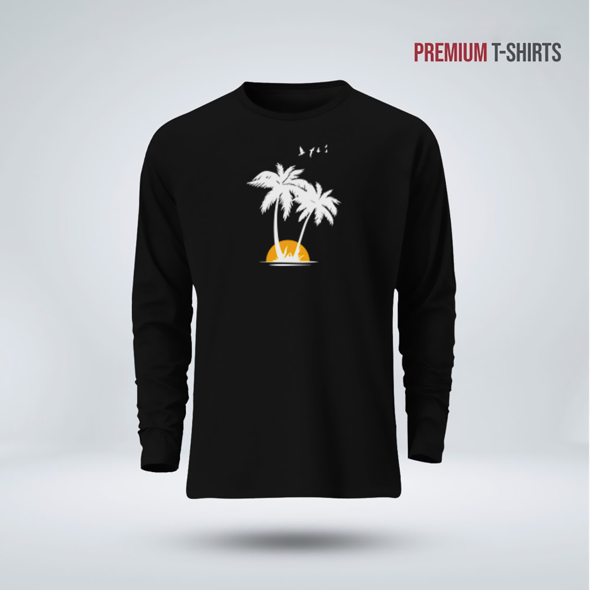 Buy  Men's Full Sleeve (Coconut Tree) T-Shirt at Best in Bangladesh