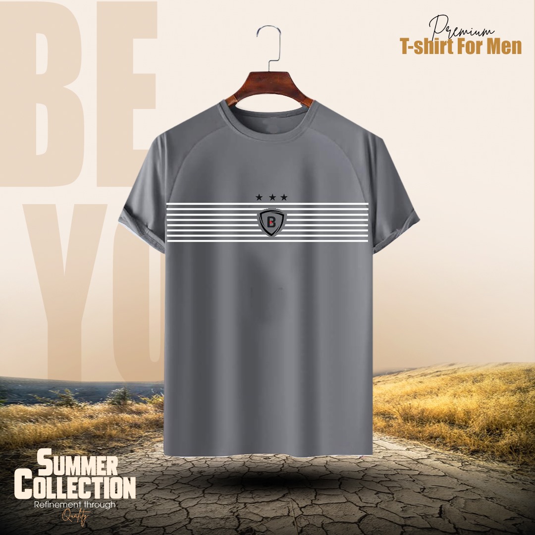 Buy Stylish Comfortable sports T-Shirt (Ash) at Best in Bangladesh