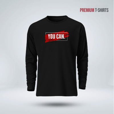 Buy Men's Full Sleeve (You Can) T-Shirt at Best in Bangladesh