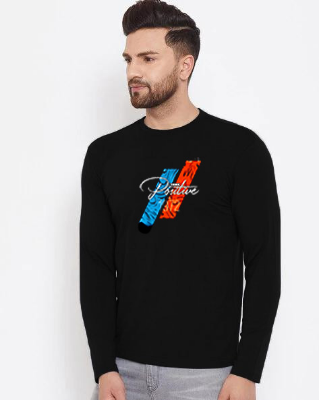 Buy Men's Full Sleeve (Think Positive) T-Shirt at Best in Bangladesh