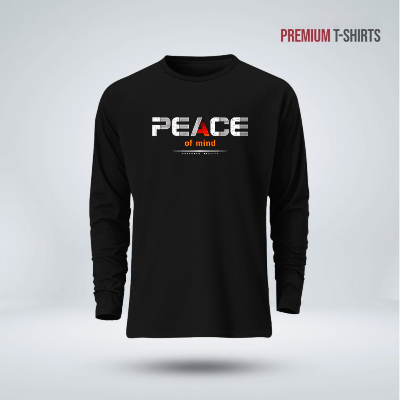Buy  Men's Full Sleeve (Peace of Mind) T-Shirt   at Best in Bangladesh