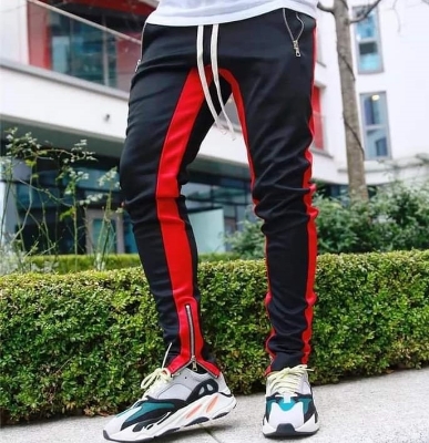 Buy Casual Men's Sweatpant Trouser (Black+Red)  at Best in Bangladesh