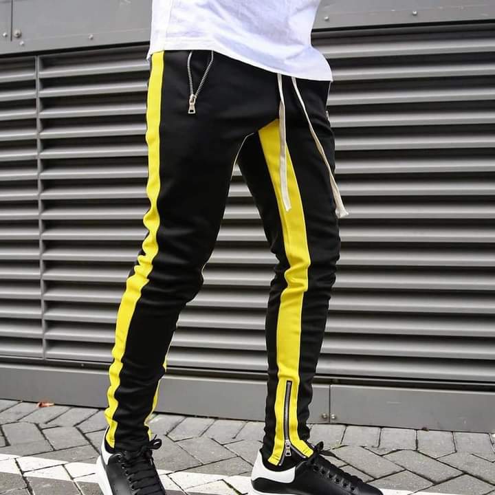 Buy  Casual Men's Sweatpant Trouser (Black+Yellow) at Best in Bangladesh