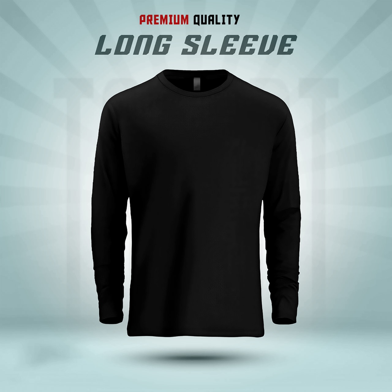Buy   Men's Full Sleeve Solid T-Shirt- Black at Best in Bangladesh