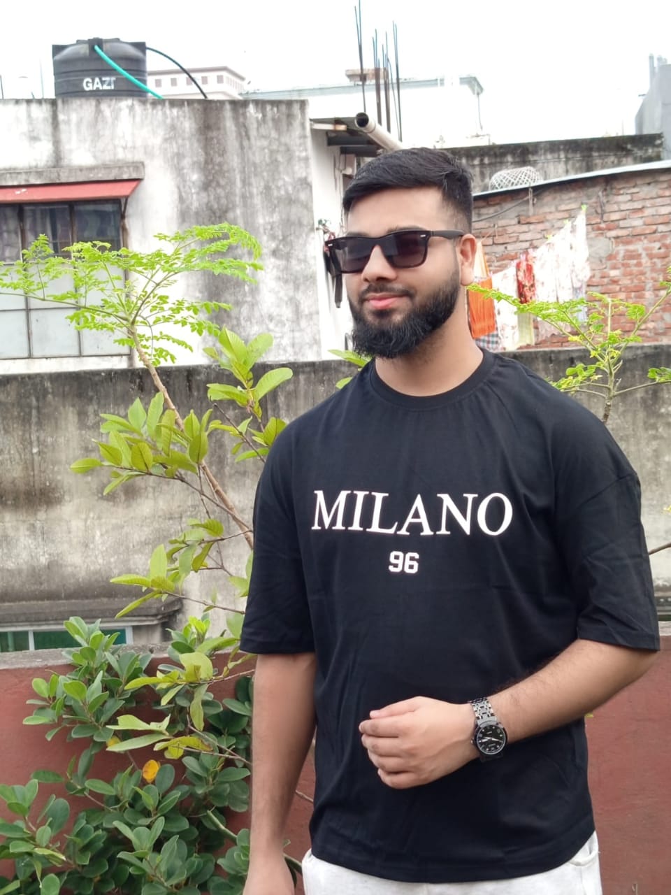 Buy Men's Stylish Drop Shoulder- Milano Black  at Best in Bangladesh