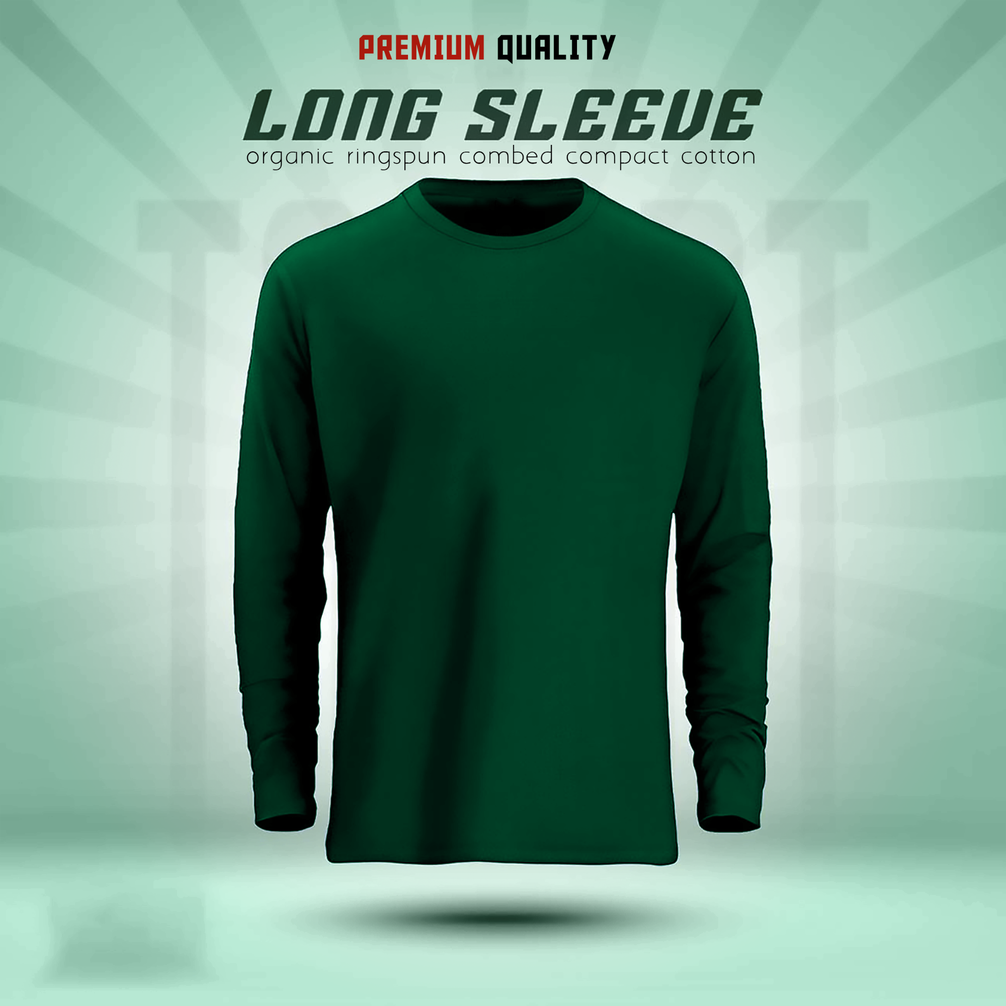 Buy Men's Full Sleeve Solid T-Shirt- Green  at Best in Bangladesh