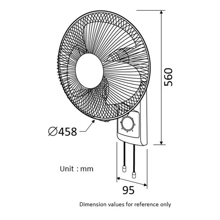 Buy KDK 16" Metal Blade Wall Moving Fan M40C Grey at Best Price In Bangladesh