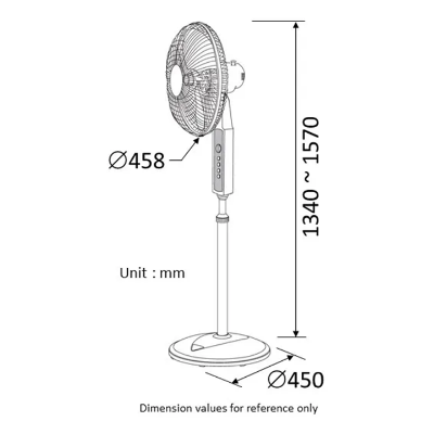 Buy KDK  16" Stand Fan with Metal Blade P40V Gold at Best Price In Bangladesh