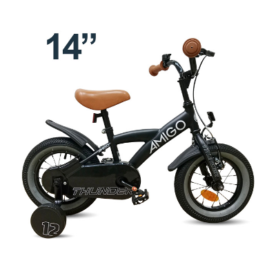 Buy EU Standard Premium Quality 14" Boys & Girls Thunder Bicycle Black & White Online at Best Price in Bangladesh