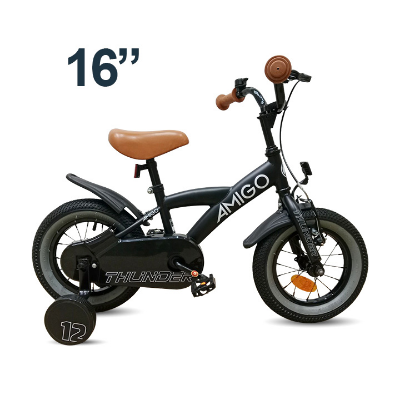 Buy EU Standard Premium Quality 16" Boys & Girls Thunder Bicycle Black & White Online at Best Price in Bangladesh