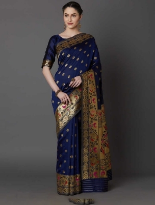Buy Stylish & Glorious Printed Silk Saree With Blouse Piece FREE  at Best Price In Bangladesh