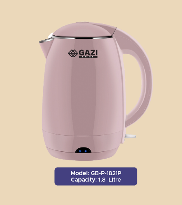 Buy Gazi Smiss Double Layer Electric Kettle - GB-P-1821P - 1.8 Litre  Online at Best Price