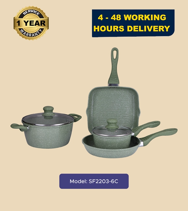 Buy Gazi Non-Stick Cookware Set - SF 2203 - 6C Online at Best Price