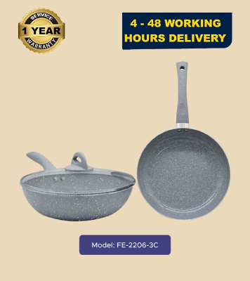 Buy Gazi Non-Stick Cookware Set - FE 2206 - 3C Online at Best Price