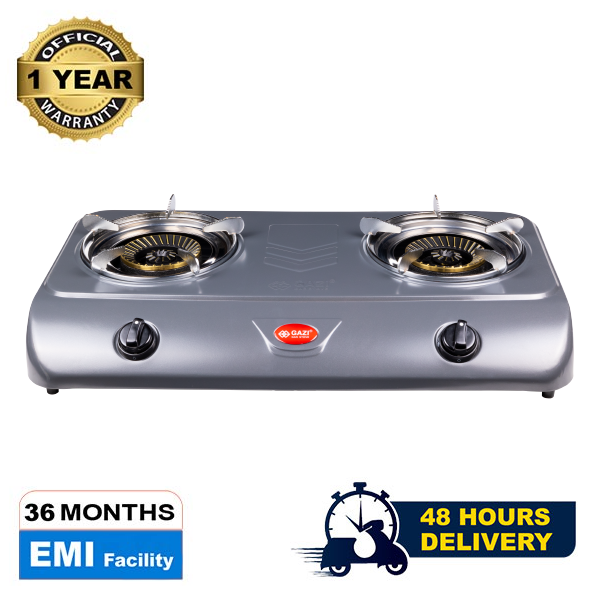 Picture of Gazi Gas Stove HTG-2090A Double Burner Steel Body (Best Price)