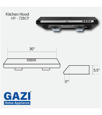 Picture of Gazi Kitchen Hood - Slim Type HY-728CP (30 Inch) (Best Price)