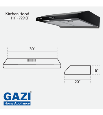 Picture of Gazi Kitchen Hood - Slim Type HY-729CP (Best Price)