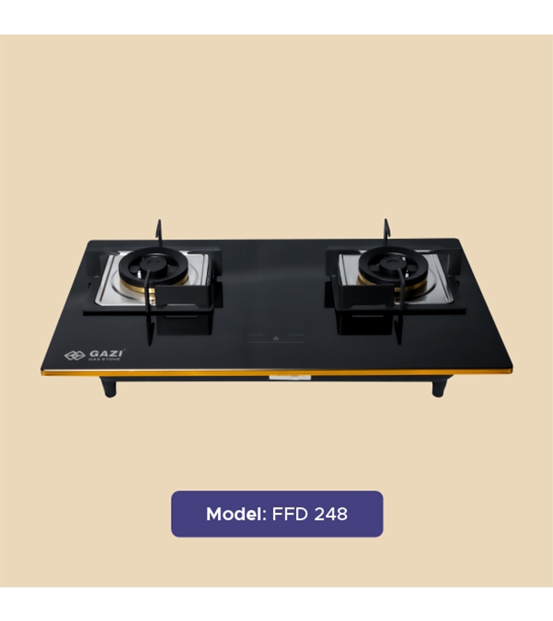 Picture of Gazi Smiss Gas Stove - High Quality Tempered Glass FFD - 248C (Natural Gas) (Best Price)