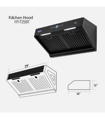 Buy Gazi Smiss Kitchen Hood HY-725BT Size 29 inch Online at Best Price