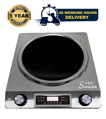 Picture of Gazi Swiss Infrared Cooker 2200W With Inverter System Stainless Steel Body and Multiple Cooking Settings with Timmer Options (Best Price)