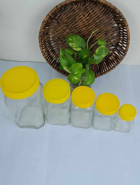 Buy ডাবর হানি কাচের বৈয়ম সেট (১০০০এমএল, ৬০০এমএল, ৫০০এমএল, ২৫০এমএল, ১০০এমএল) at Best Price In Bangladesh