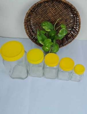 Buy ডাবর হানি কাচের বৈয়ম সেট (১০০০এমএল, ৬০০এমএল, ৫০০এমএল, ২৫০এমএল, ১০০এমএল) at Best Price In Bangladesh