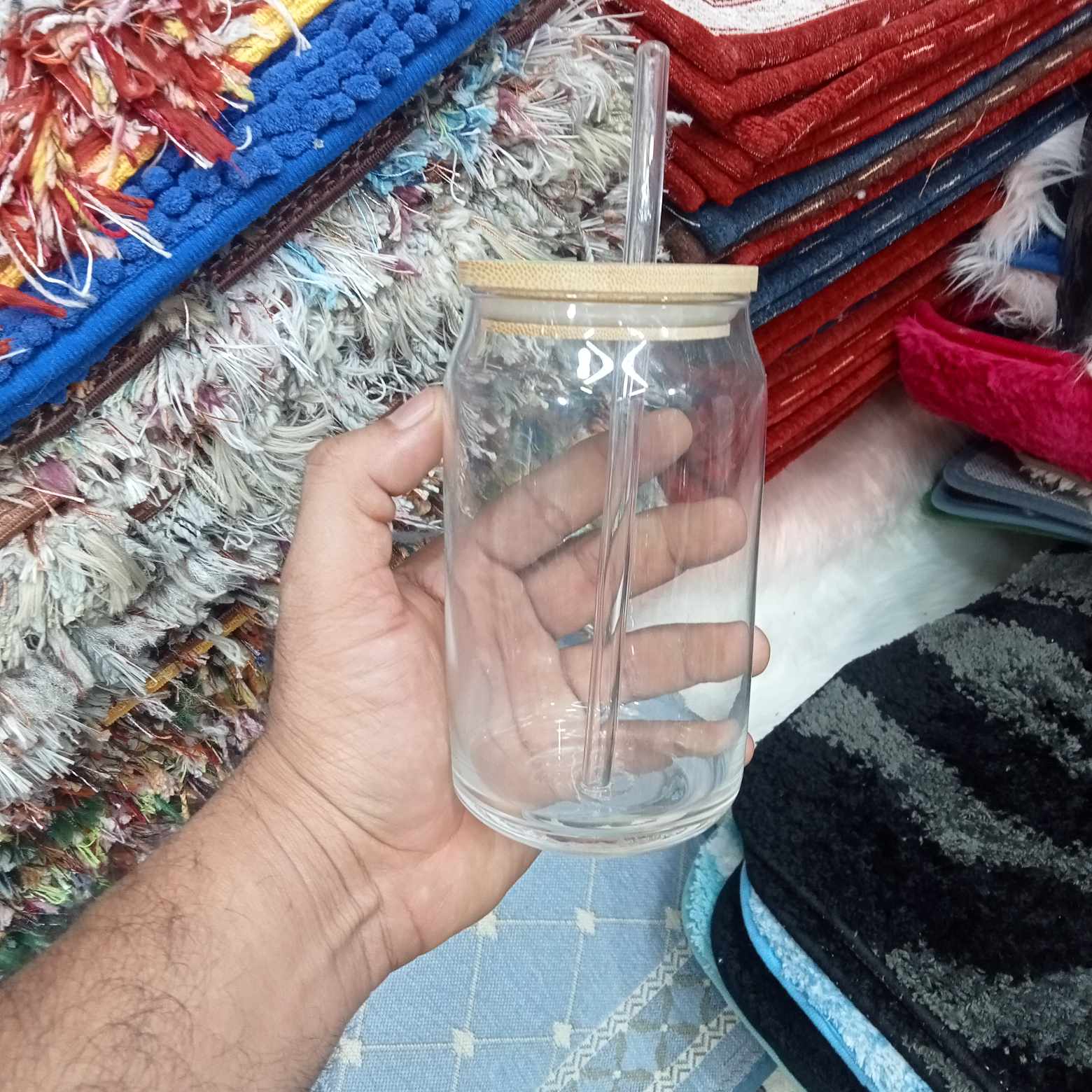 Buy Elegant Juice Cocktail Mocktail Glass Solid Mug with Airtight Wooden Lid and Easy Cleaning Straw  at Best Price In Bangladesh