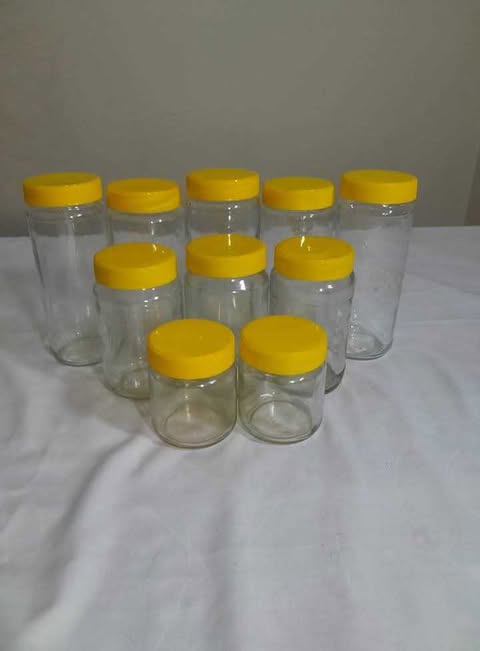 Buy ১০ পিছ কাচের বৈয়ম সেট ৫০০ এমএল ও ২৫০ এমএল at Best Price In Bangladesh