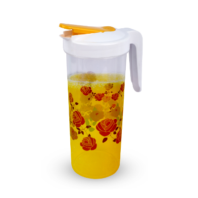 Buy Juice Jug 1.35L With 4 Pcs Flower Glass-Green Online at Best Price