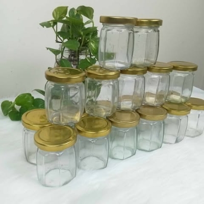 Buy ১০০ এমএল গোল্ডেন ঢাকনা কাচের বৈয়ম  at Best Price In Bangladesh