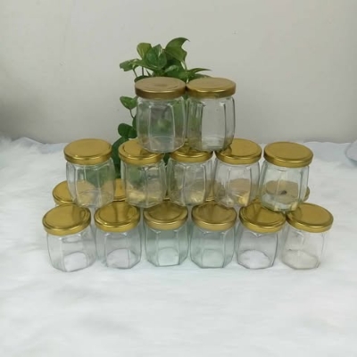 Buy ১০০ এমএল গোল্ডেন ঢাকনা কাচের বৈয়ম  at Best Price In Bangladesh