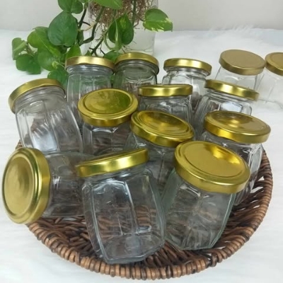 Buy ১০০ এমএল গোল্ডেন ঢাকনা কাচের বৈয়ম  at Best Price In Bangladesh