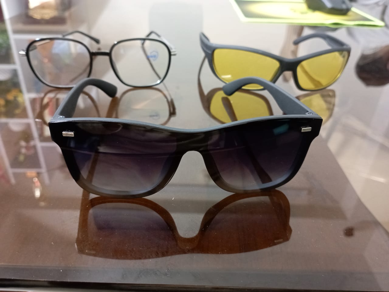 Buy 3 Glasses Combo Package - Stylish White Glasses & Black Glasses & Night Vision Sunglasses - 3 in One at Best Prices in Bangladesh