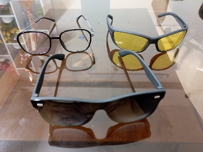 Buy 3 Glasses Combo Package - Stylish White Glasses & Black Glasses & Night Vision Sunglasses - 3 in One at Best Prices in Bangladesh