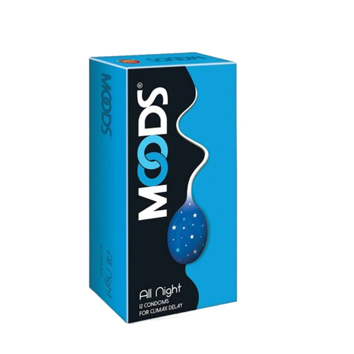 Picture of Moods All Night Climax Delay Condom for Men 12pcs Pack | India